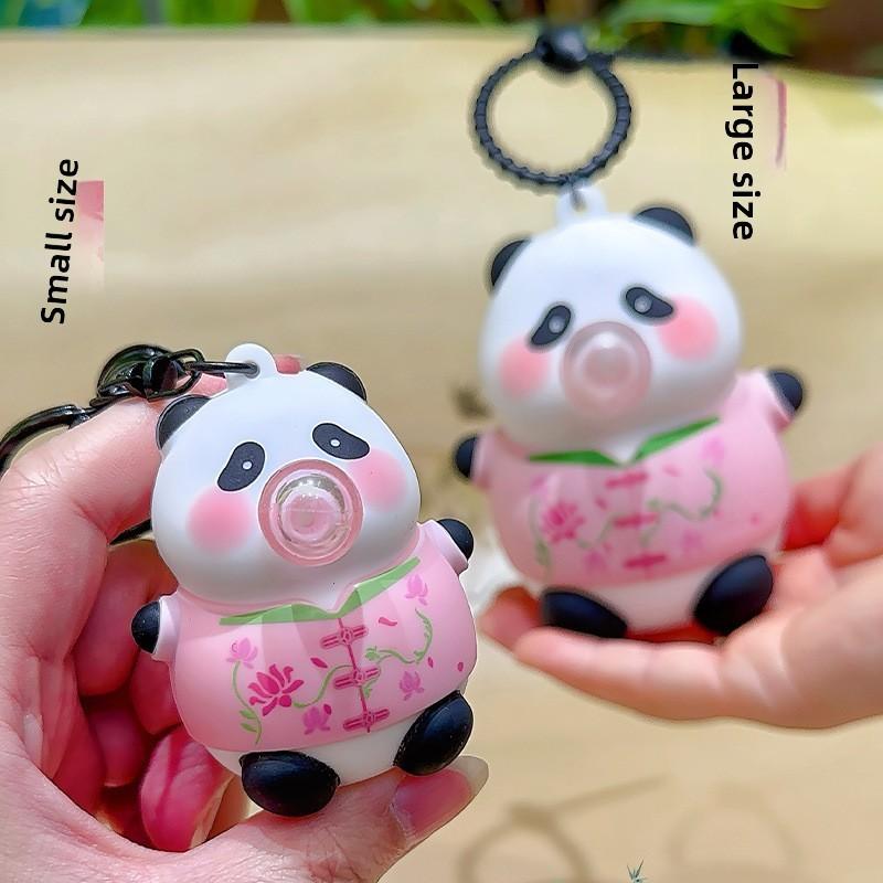 Cartoon Panda Silicone Keyring With Bubble Effect For Daily Use And Key Organizer