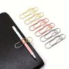 5Pcs Paper Clips Metal Pen Holder Clip School Bookmarks Photo Memo Ticket Clip Stationery Office School Supplies