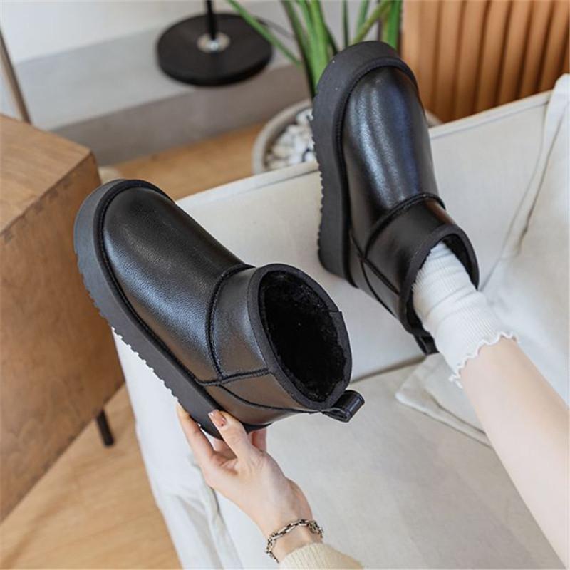 Оригинальные зимние ботинки женские модные зимние черные ботинки сохраняют тепло джинсовая обувь для женщин тапочки женские ботинки Zapatos Mujer