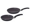 Ballarini "Pavia Frying Pan 2pc Set20cm X 26cmMade In Italy" For Gas Fire Only Granitium 5 Layer CoatingZ1020-455