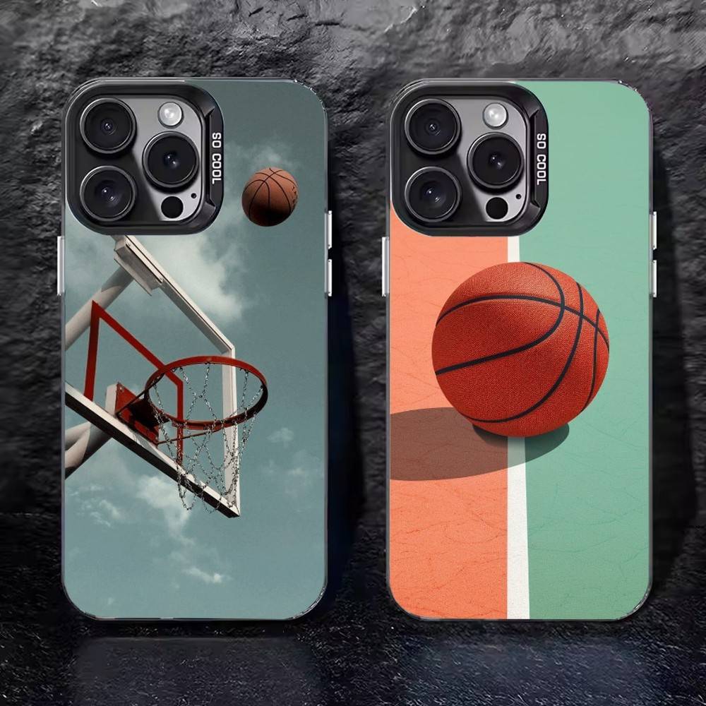 Чехол для телефона с рисунком баскетбольного кольца Для iPhone 17 16 15 14 13 12 11 Pro Max XS Max 7 8 Plus Ударопрочный Силиконовый Матовый Чехол