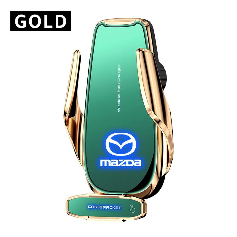 Беспроводное автомобильное зарядное устройство Держатель для мобильного телефона Автомобильные аксессуары Для Mazda 3 Alexa CX30 CX-4 CX5 CX-5 CX8 CX-8 CX-30 CX9 CX-9 Автотовары