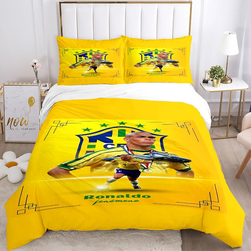 3Pcs Ronaldo Brazil Legend Bedding Sets For All Sizes New 3D Printed Bed Cover Comforter Duvet Cover Pillowcase Bedroom Decoration