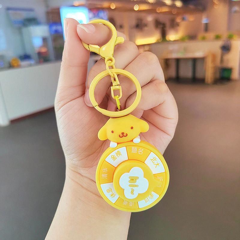 Adorable Silicone Cartoon Keychain With Rotating Charm Cute Gifts For All Occasions