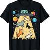 Alien Abduction Cats UFO Flying Saucer Space Women Girls Kid T-Shirt