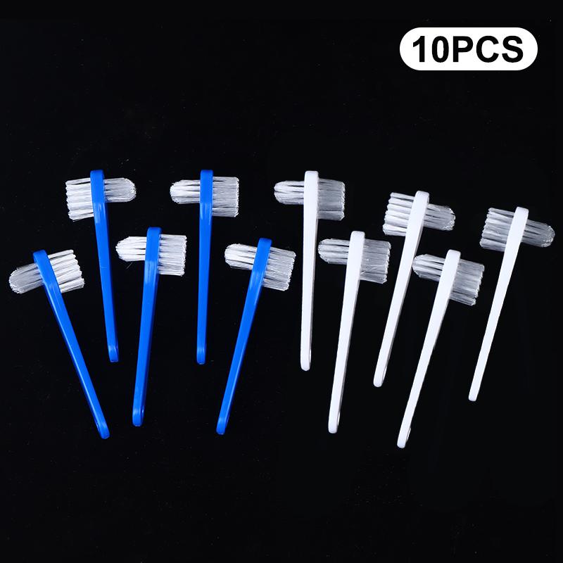 10 шт. Двусторонняя зубная щетка для зубных протезов, чистящая щетка для невидимых брекетов, ретейнера, ухода за полостью рта, щетка для удаления зубного камня для мужчин и женщин