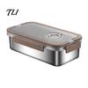 Airtight Pantry Storage Bin Stainless Steel Crisper Box with Sealing Lid And Handle, Large Capacity Food Keeper Bread Box, Portable Container for