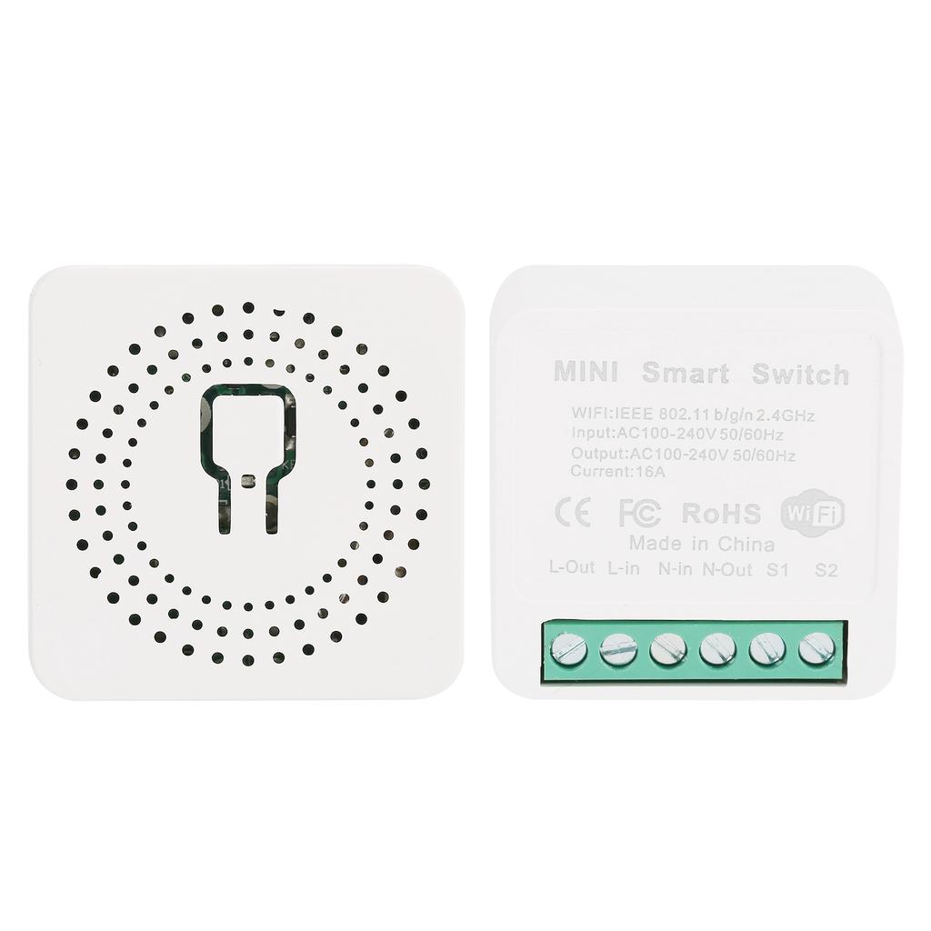 16A 100-240V WIFI On/Off Switch Mini Dual Remote Control Intelligent Switch Module
