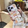 Shockproof Protective Phone Case For UMIDIGI A15/A15C Wristband Cartoon Kickstand Waterproof Durable Soft Case Ring Cute