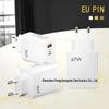 67-ваттное GaN-зарядное устройство для телефонов и ноутбуков, вилка EU/UK, PD+USB Super Fast Charge