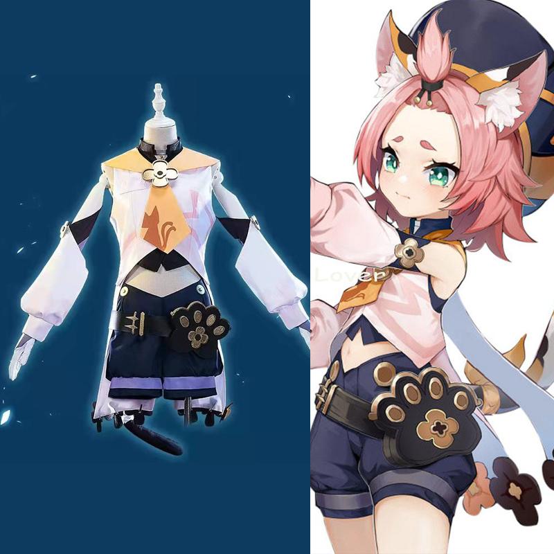   Диона Косплей Костюм Аниме Пальто Брюки Игра Лолита Наряды Хэллоуин Карнавальный Костюм Вечеринка