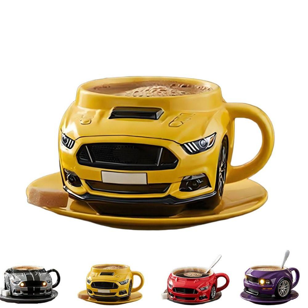 Прочная кофейная чашка в форме автомобиля 100 мл, чашка для воды, забавные кофейные кружки для дома, кухни