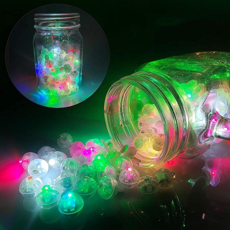 50 шт. красочный светящийся маленький шар-лампа светодиодная вспышка круглая шар-лампа мини-шар-лампочка для украшения рождественской свадебной вечеринки