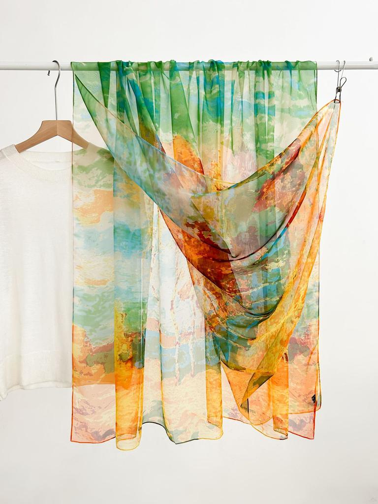 180*135cm Summer Chiffon Silk Scarf Women Outdoor Sunscreen Shawl Soft Bandanna Fashion Luxury Brand Shawl Head Long Hijab Wrap