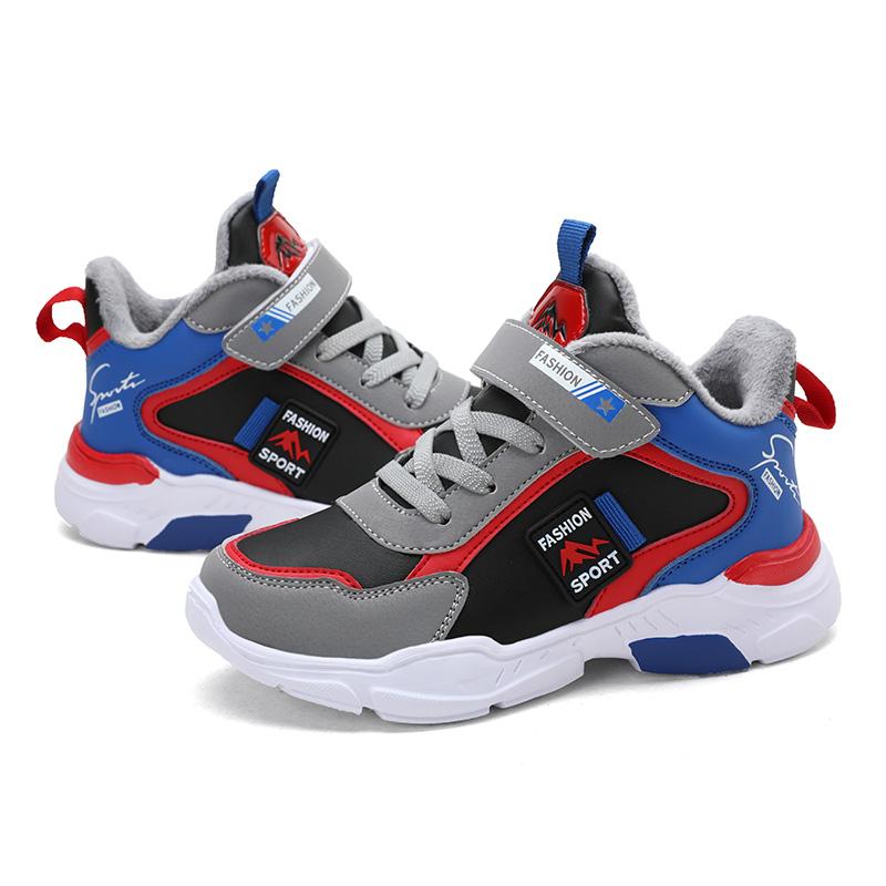 Детские зимние хлопковые теплые зимние ботинки. Зимняя хлопковая обувь с низким берцем. Спортивная повседневная обувь.