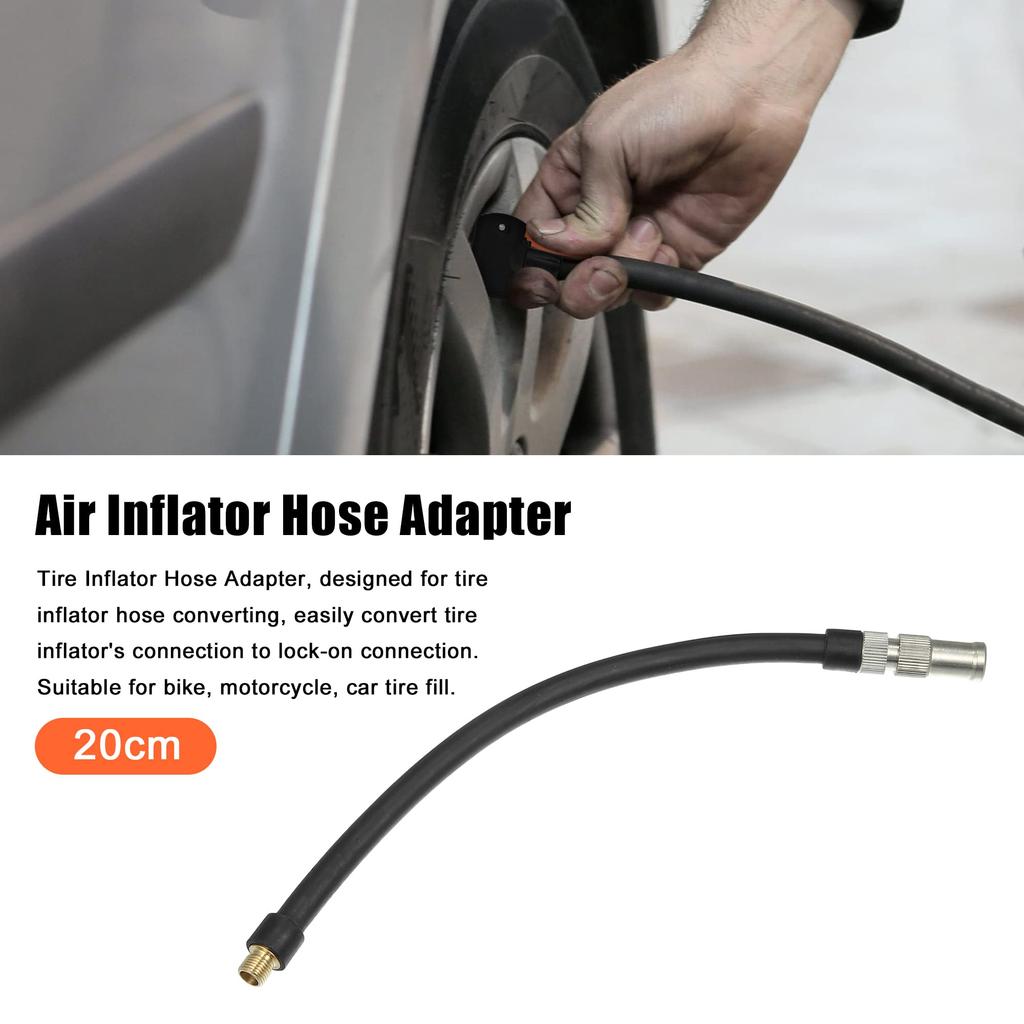X AUTOHAUX Tube Tire Valve Connection Pipe Flexible Copper Rubber Air Chuck Inflator Compressor