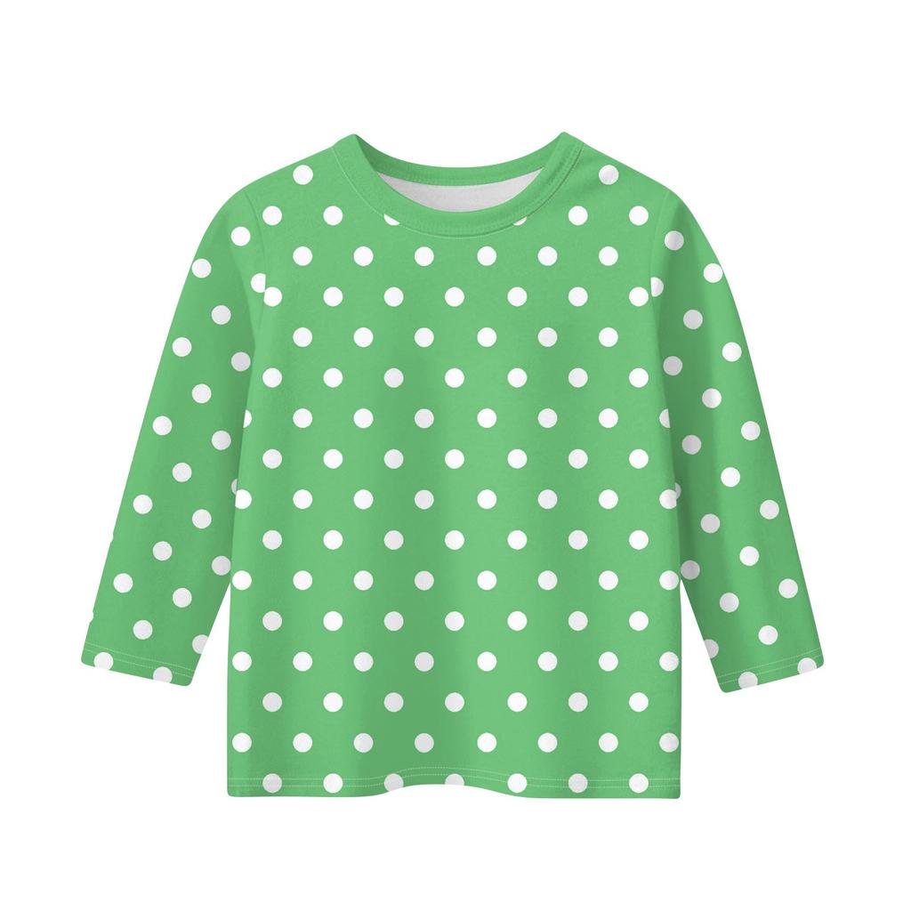 Детская футболка с круглым вырезом и принтом, рукава 3/4, повседневная футболка