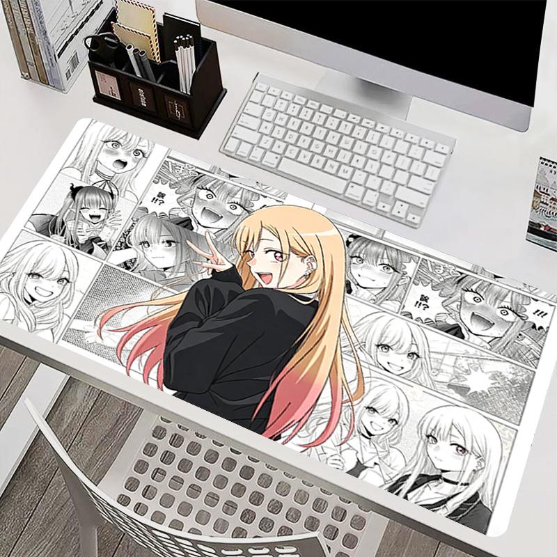 Mouse Pad kawaii Gaming Desk Mat Marin Kitagawa Anime Mouse Mat My Dress Up Darling Keyboard Pad Gamer Mousepad Home Table Pad