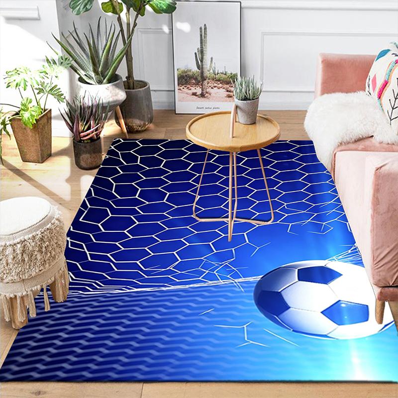 1Pc Soccer Ball Goal Net Rug, Office Carpet Indoor Outdoor Doormat, Non-Slip Soft, Living Room, Christmas Halloween Gift. M928559