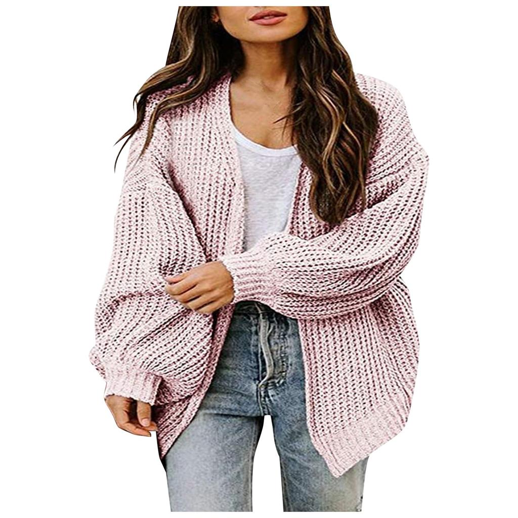 Women's Knitwear Loose Solid Color Cardigan Sleeve Sweater Coat