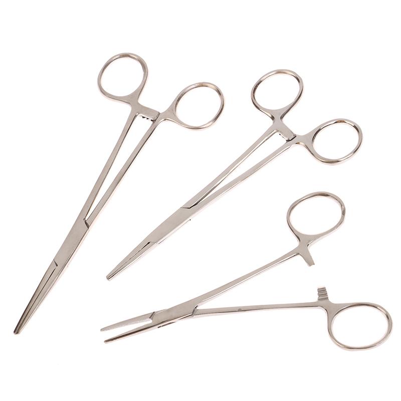 12.5/14/16/18 см Изогнутоносые/Прямые Изогнутые Ножницы-Пинцеты из Нержавеющей Стали с Блокировкой, Зажимные Пинцеты, Гемостатические Зажимы
