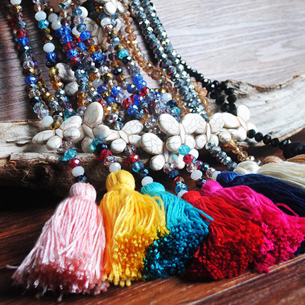 Женское ожерелье с бусами, бабочка и кисточками в стиле Бохо