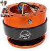NRG Gen Steering Wheel Quick Release Kit Orange Body Titanium Chrome Ring SRK-200OR 2.0 - &