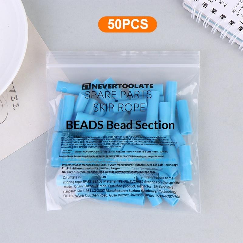 Jump Rope Hard Beads 1 Inch Length 50Pcs Pack for Beaded Skipping Rope Making Replaceable Fitness Training Accessories