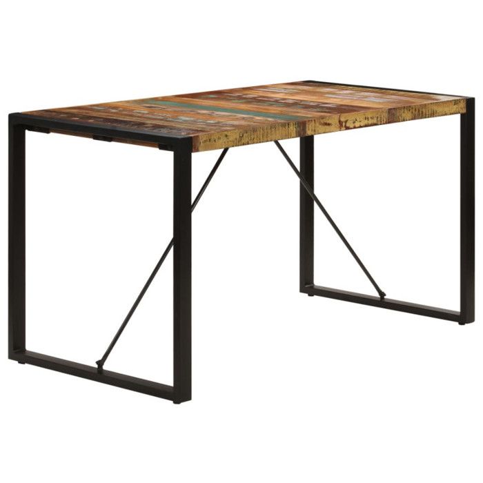 VidaXL Dining Table 140x70x75cm Solid Reclaimed Wood