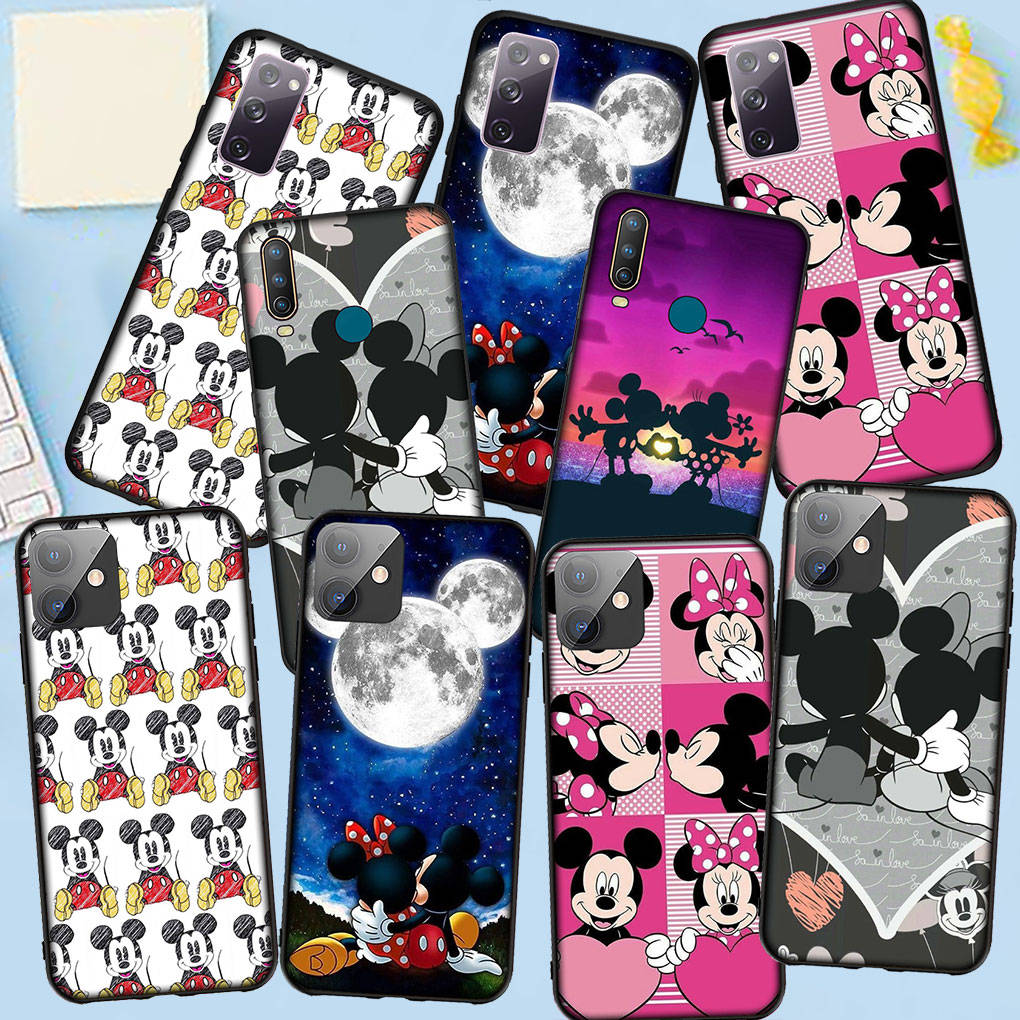 Чехол для телефона Samsung Galaxy S24 S23 iPhone 16 15 14 Xiaomi Redmi Note 13 12 11 8 Plus 10 9 Pro Max X XR A16 OPPO Huawei Mickey Minnie Mouse Cover