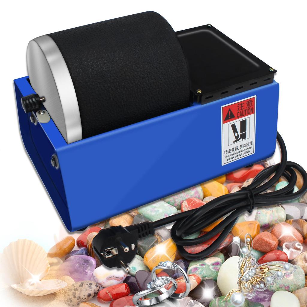 Hobby Rock Tumbler Machine - Single Drum Jewelry Polisher (Single Barrel) Mini Ring Polishing Machine