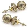 Handmade Gold Finished Classic Brass Door Knobs for Cabinets, Drawers, Wardrobes and Kitchen Cupboards - Set of 4 (38mm)