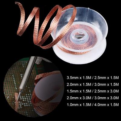 Сварочный инструмент Медный припой Проволока Оловянный припой Удаление паяльника Оплетка для распайки Лента