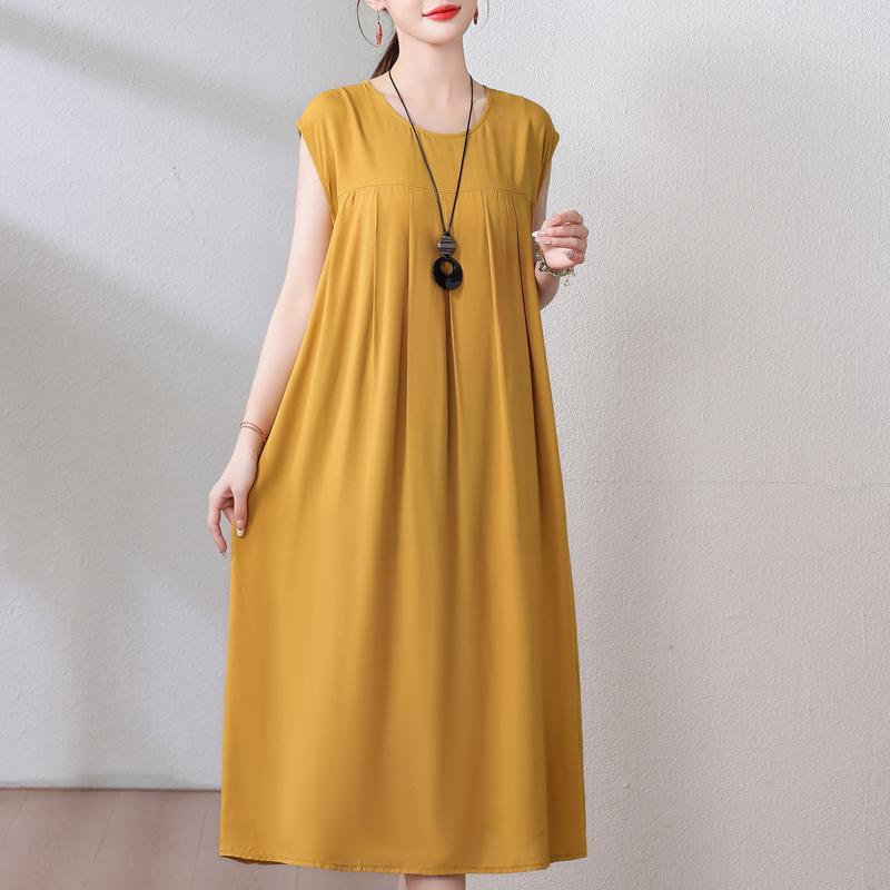 Летнее винтажное платье больших размеров, женские свободные повседневные элегантные длинные платья без рукавов большого размера