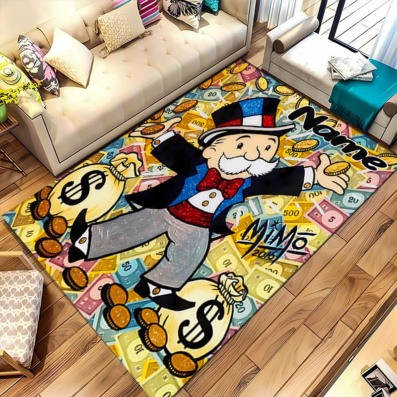 Custom personalization Mr. Monopoly Area Rug - Perfect For Kitchen, Bathroom,Laundry Room Decor Large Size Available,Gift All Seasons