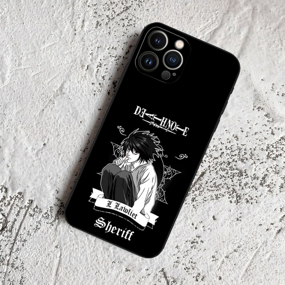 Чехол для телефона L-Lawliet Death Note для iPhone 17 Air 16 15 14 13 12 11 Pro Max Xr X Xs Mini Plus Черный Мягкий Силиконовый Чехол