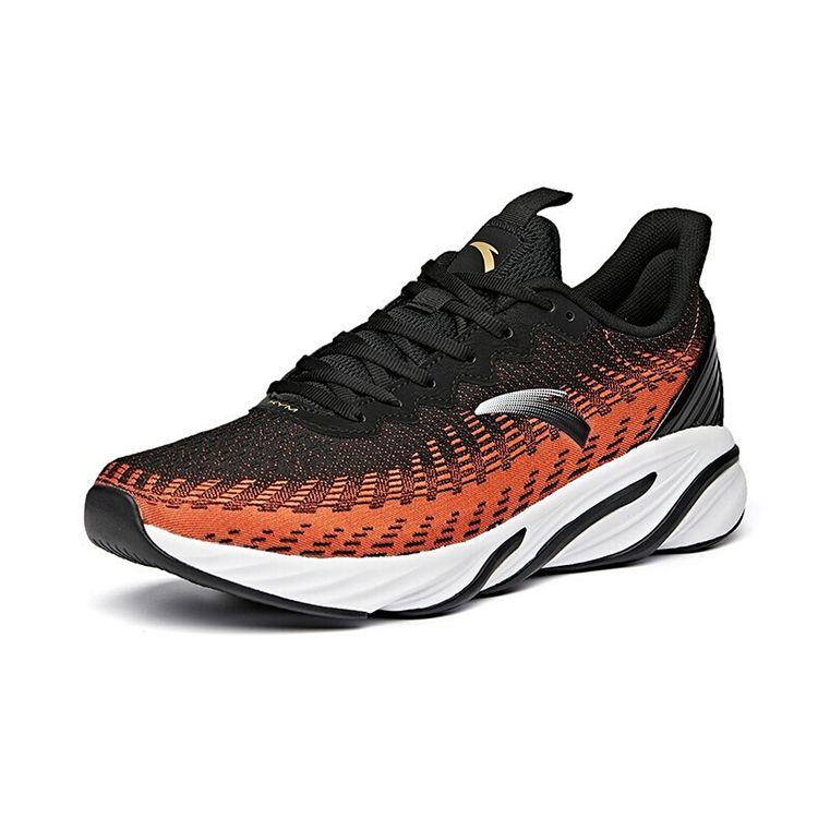 Anta Кроссовки Running Series Mesh Breathable Low-Top для бега, мужские кроссовки, черные, оранжевые 112045522-3