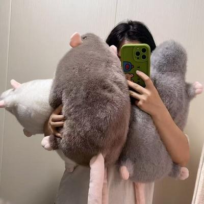 Плюшевая игрушка Мышь на ветке цветка Большая мультяшная кукла Смешная и озорная кукла мышь