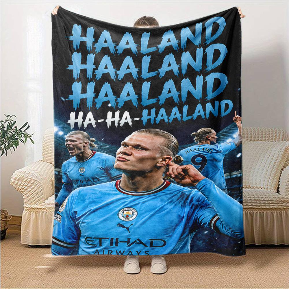 Football Player Celebration Blanket Soft Warm Cozy Suitable for Bed Bedding Picnics for All Occasions Modern Gift for Travel Home Birthdays
