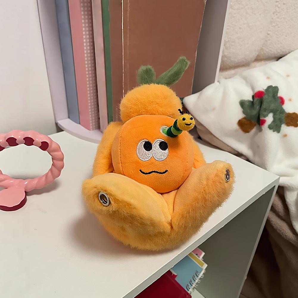 Креативная кукла-мандарин Цитрус Милый Червячок и Апельсин Плюшевая игрушка Мягкая фруктовая набивная игрушка Подарок для детей Друзей Декор для дома