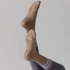 Women's Non-slip Terry Yoga Socks - Silicone Grip, Pure Cotton, Mid-tube, Indoor Fitness & Pilates.