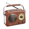 Gelielim Portable FM High Sensitivity Card MP3 Loud USB Charging Retro Radio with LED Light Radio, FM/AM/SW/Wide Compatible, Radio, USB/SD Compatible,