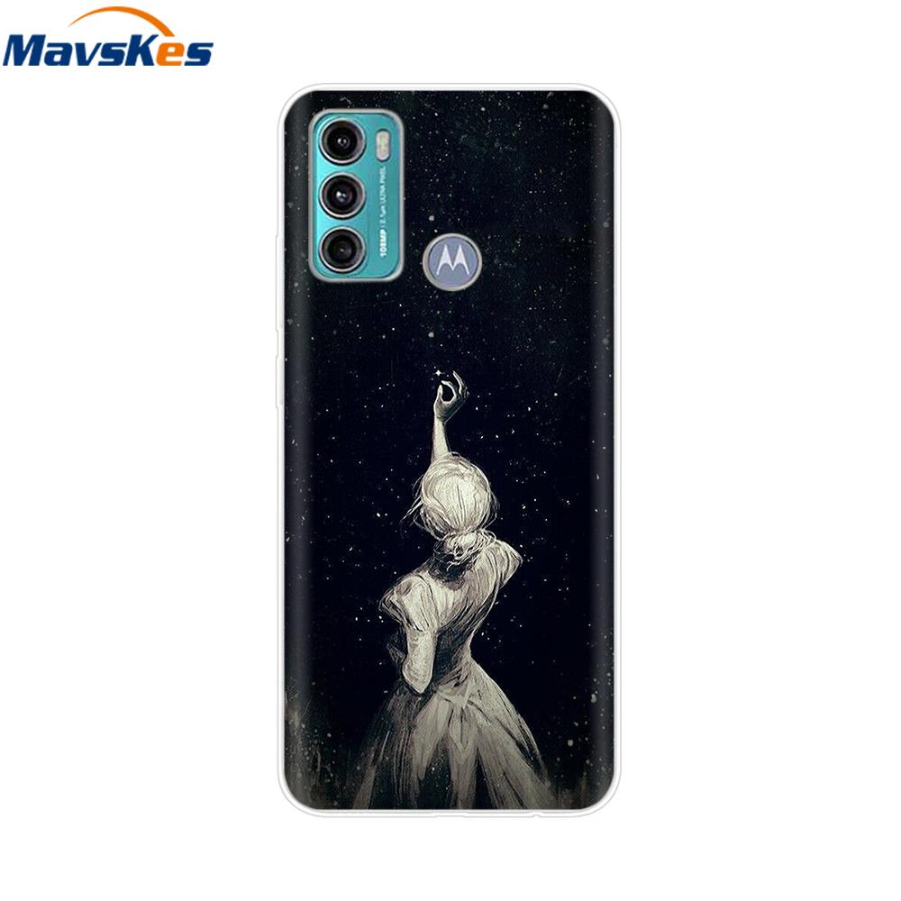 G60S Case For Moto G60S Protective Cartoon Transparent TPU Silicone Phone Cases For Motorola Moto G60 Cover G 60s Fundas Bumper