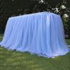 Тюлевая юбка для стола Эластичная сетка Тюлевая скатерть для праздничной вечеринки Юбка для стола Детский душ Свадебная вечеринка Декор 100x75см