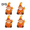 Хэллоуин тыквенный фонарь смоляной гном держит статую тыквы светящаяся фигурка дворового гнома для домашнего декора двора