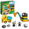 LEGO Duplo Truck and Excavator Toy Present Birthday Block Educational Christmas Boys Girls Children 1 and a Half Years 2 Years Old 4 Years Old Infant