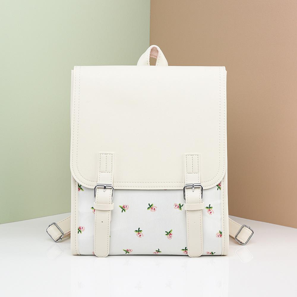 Школьный рюкзак высокого качества, Нишевый дизайн, Рюкзак с мелким цветочным узором, Многослойный рюкзак