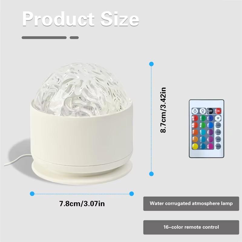 1 шт. Проектор океанских волн, 16 цветов, ночник, Aura Aurora, лампа для домашнего бара, ресторана, подводный свет, рождественские подарки
