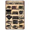 Винтажный проигрыватель Technics Металлическая жестяная табличка Ретро Настенный декор Постер Домашний бар Кафе