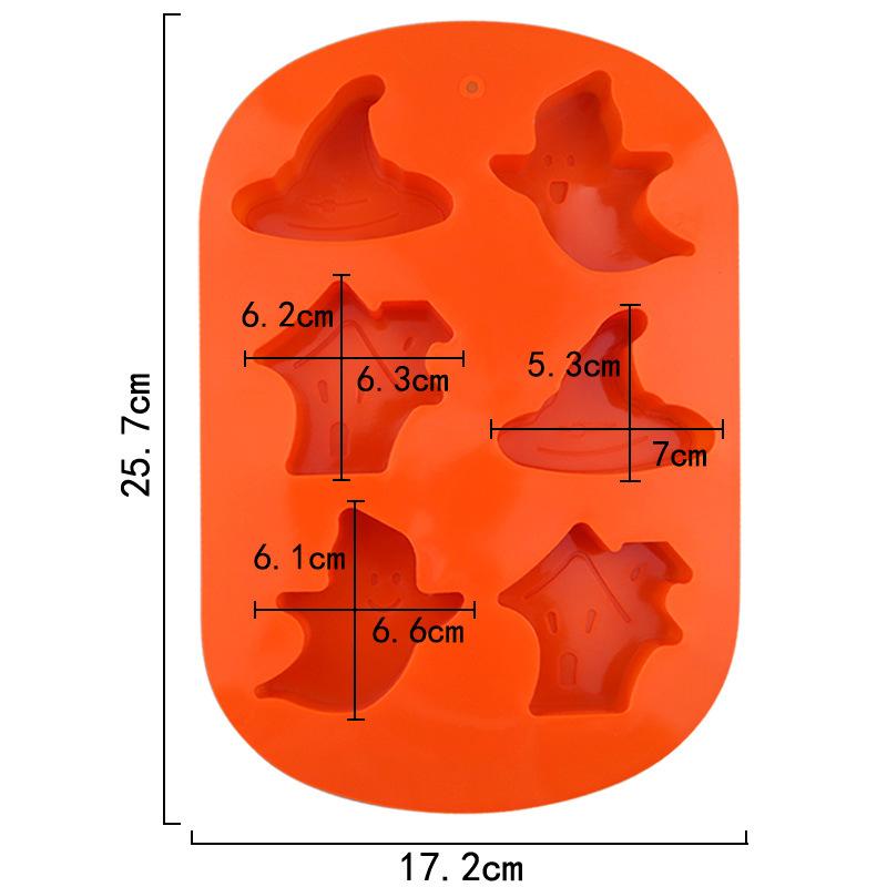 Хэллоуин страшная тыква силиконовая форма шляпа призрака череп кубик льда шоколадная еда форма для выпечки печенья печенье форма для выпечки торта